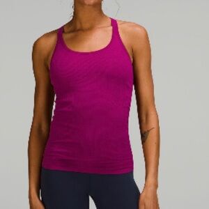 Lululemon Ebb to Street Tank Top Size 6 in Magenta Purple